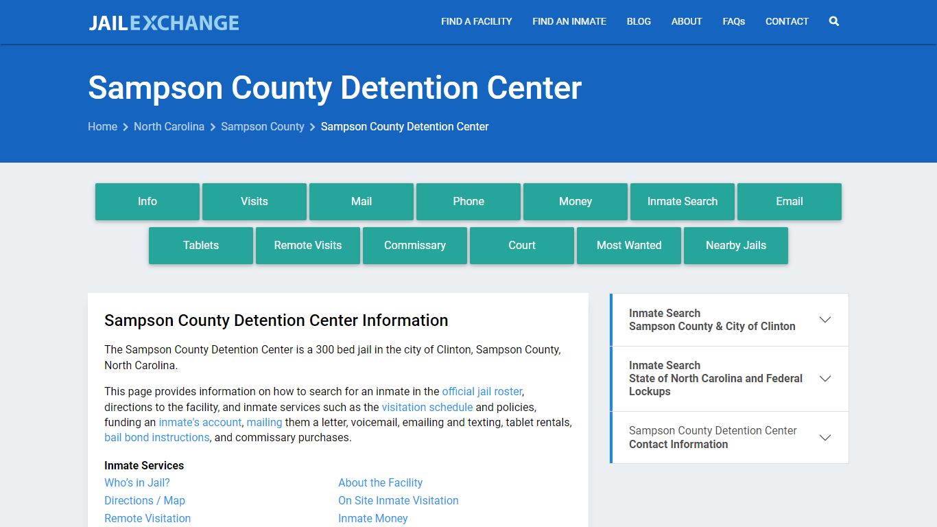 Sampson County Detention Center - Jail Exchange